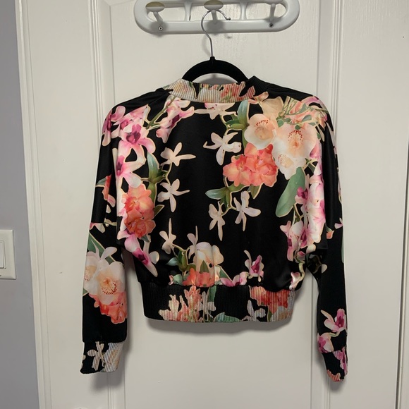 Marciano Silk Floral Bomber Jacket - Picture 2 of 4